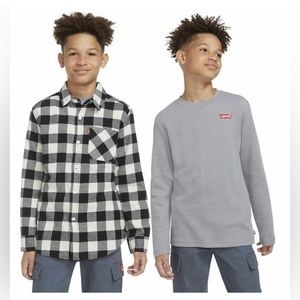 Levi's Youth Flannel & Thermal Top Set